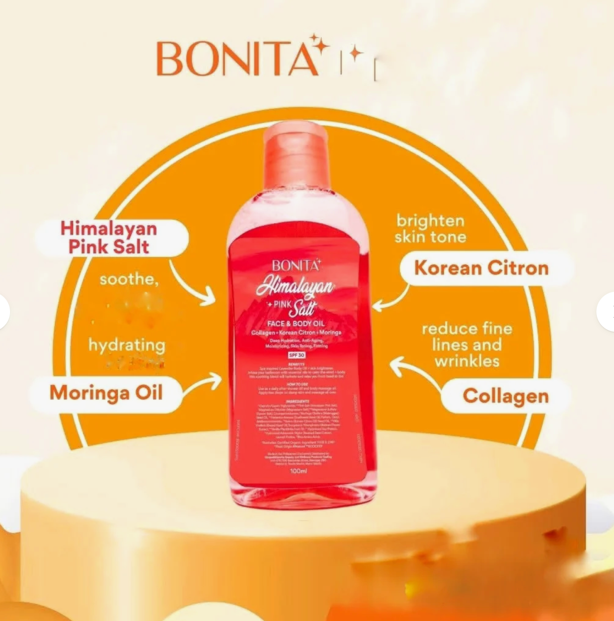 Bonita Himalayan Pink Salt Face & Body Oil SPF 30 100ml