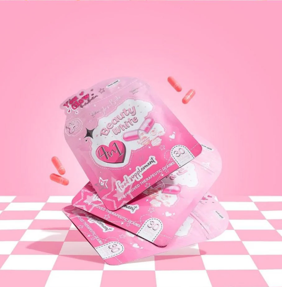 2 Packs You Glow Babe BEAUTY WHITE 4 in 1 Glutathione Capsules