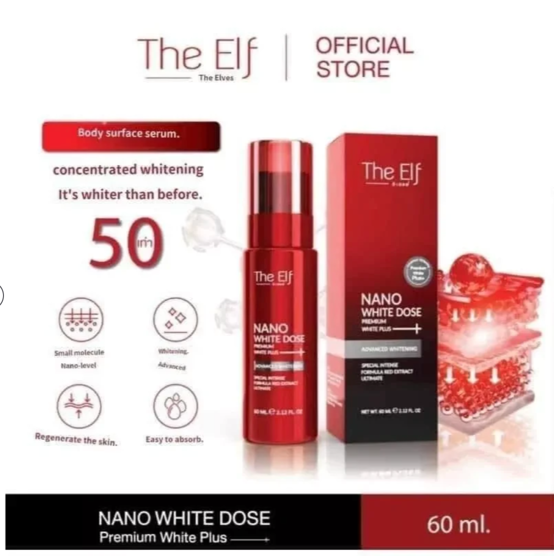 The Elf Nano White Dose Premium White Plus Serum, 60ml