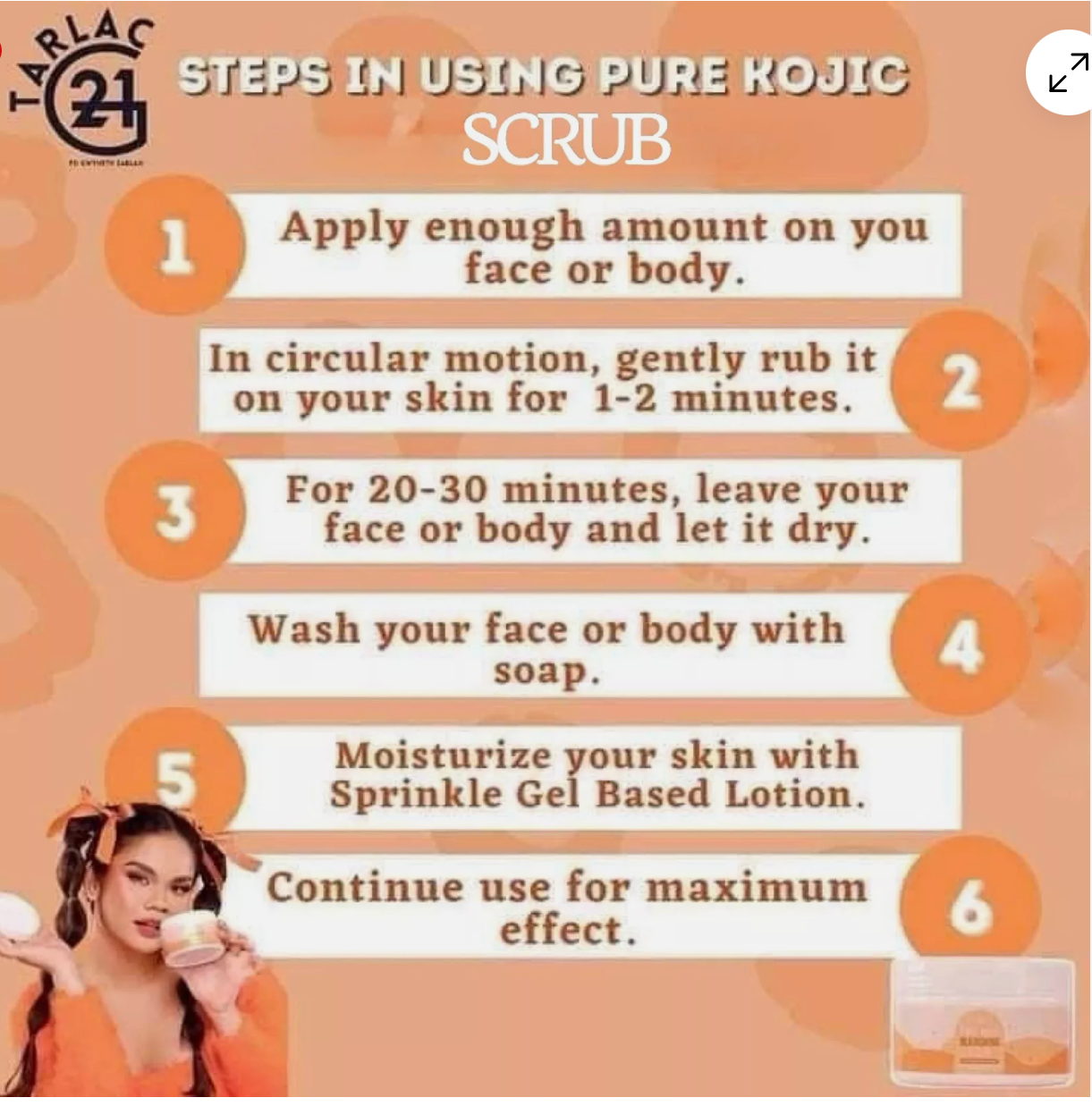G21 Pure Kojic Bleaching Scrub - Milky Shea Butter, 300g
