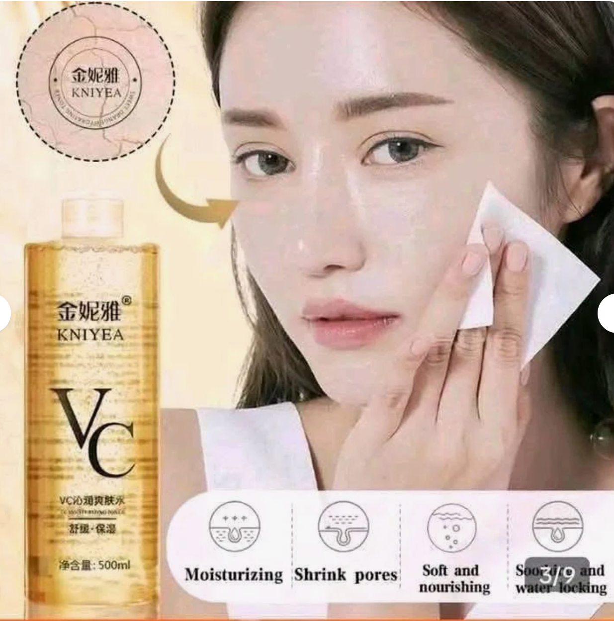 VC KNIYEA Toner Refreshing Hydrating Water for All Skin Types - 500ml
