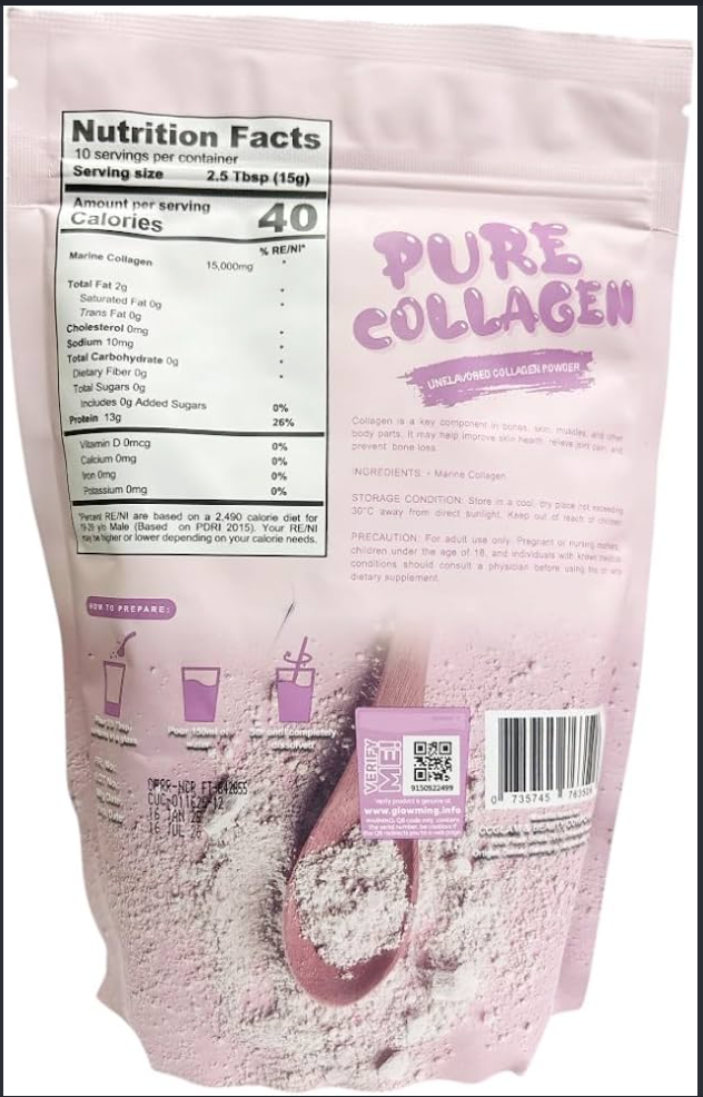 Cris Glowming Pure Collagen Unflavored Powder 150g