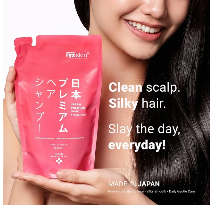Ryxskin Premium Hair Shampoo – Sulfate-Free Scalp & Silky Hair Cleanser with Piroctone Olamine 300ml