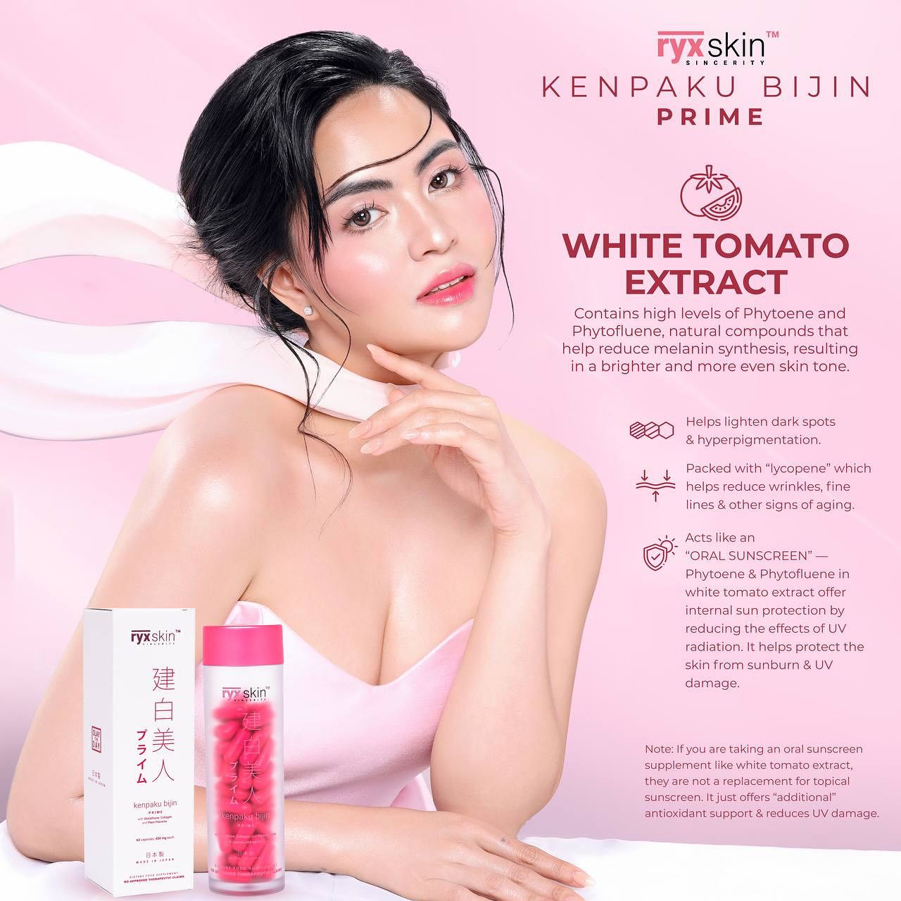 Kenpaku Bijin Prime Glutathione with collagen and placenta -62 capsules