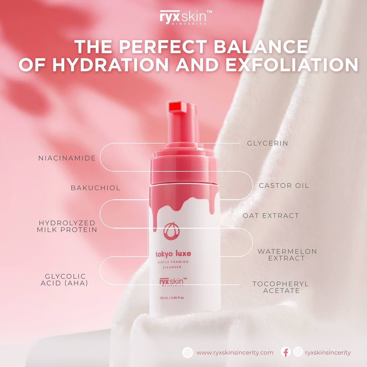 Ryx Tokyo Luxe Foam Cleanser 120ml