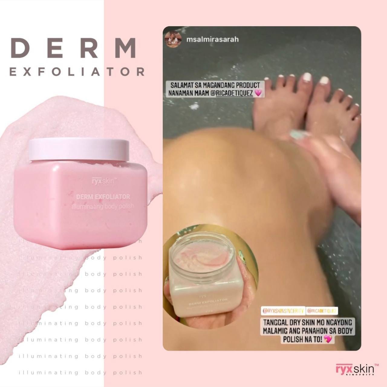 Ryxskin Sincerity Derm Exfoliator Illuminating Body Polish