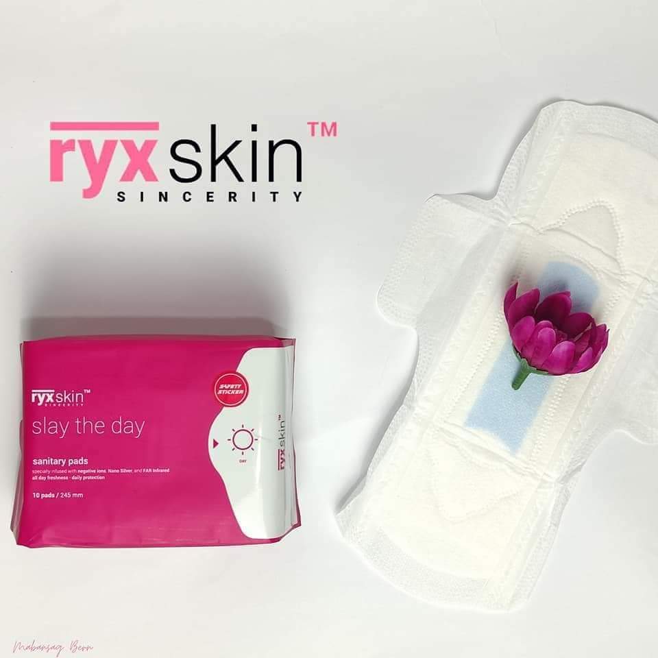 Ryxskin sanitary pads with negative Ion and vaginal test kit