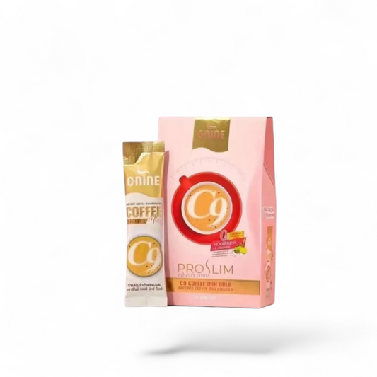 PRO SLIM C9 Coffee Mix Gold - Instant Coffee Powder with Collagen & Natural Extracts | 10 Sachets