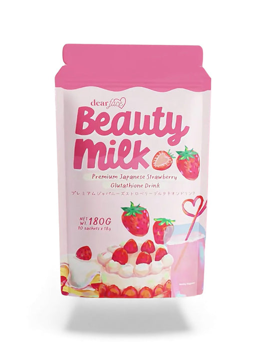 Dear Face Beauty Milk Strawberry Glutathione Drink