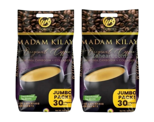 2 Bags Jumbo Pack Slimming-K Coffee + Collagen by Madam Kilay 60 Sachets