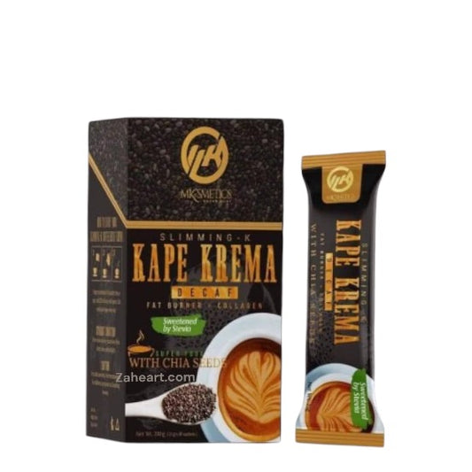 Slimming-K Kape Krema Decaf Coffee by Madam Kilay with Chia Seeds, 21g X 10 Sachets