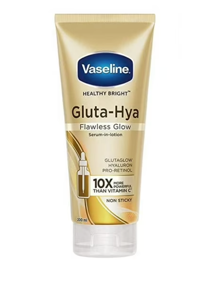 Vaseline Gluta-Hya Flawless Glow, 200ml, Serum-In-Lotion, Boosted With GlutaGlow