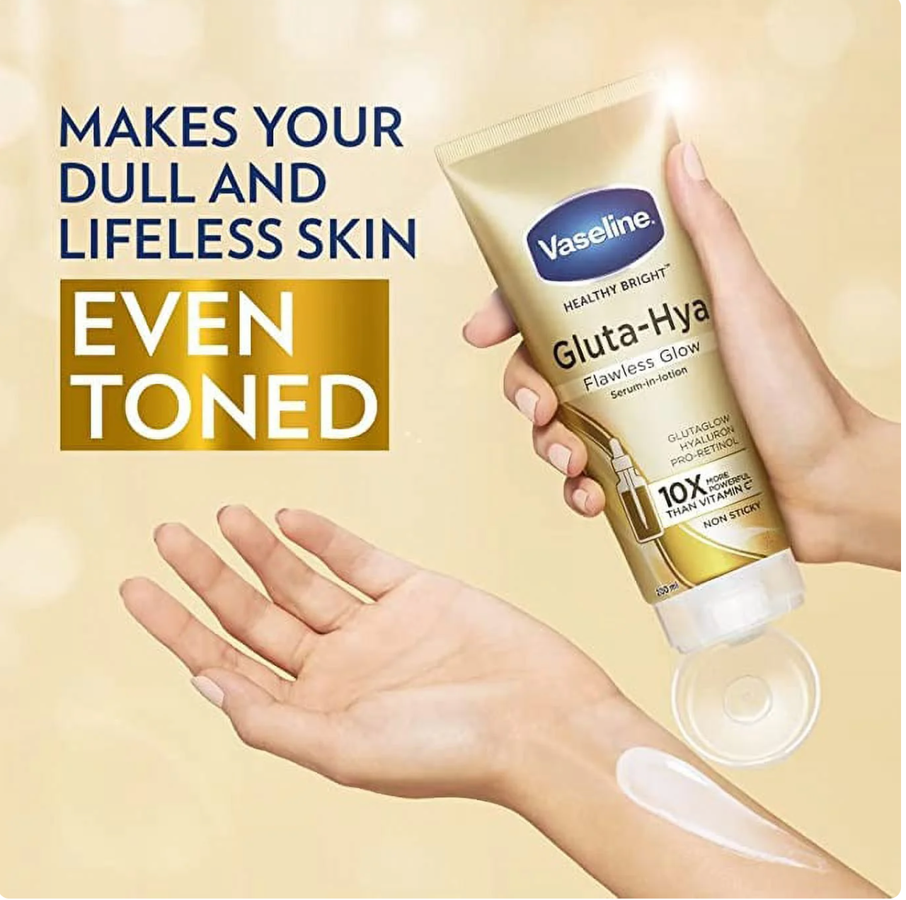 Vaseline Gluta-Hya Flawless Glow, 200ml, Serum-In-Lotion, Boosted With GlutaGlow