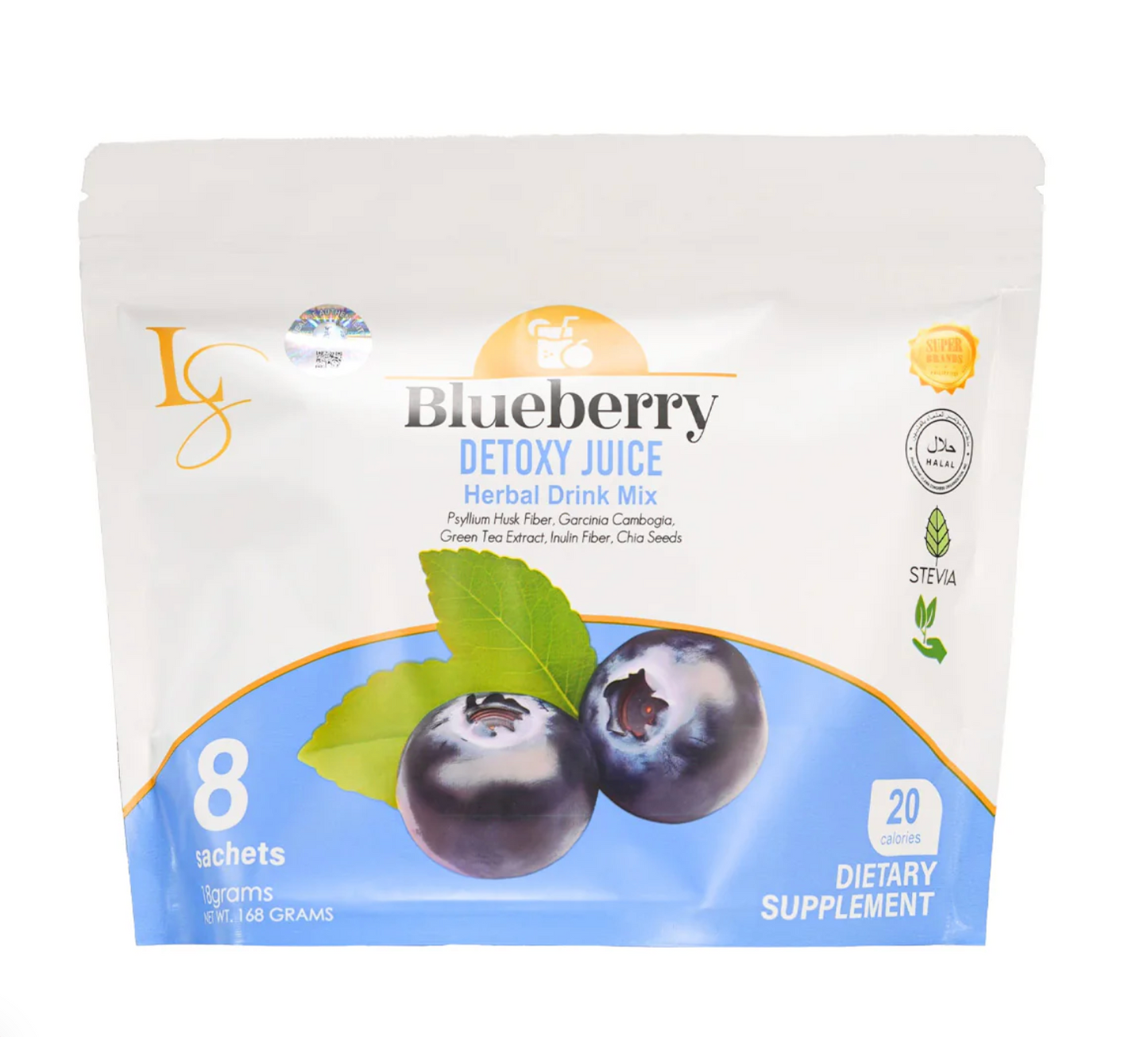 Luxe Slim Blueberry Detoxy Juice 168g - 8 sachet