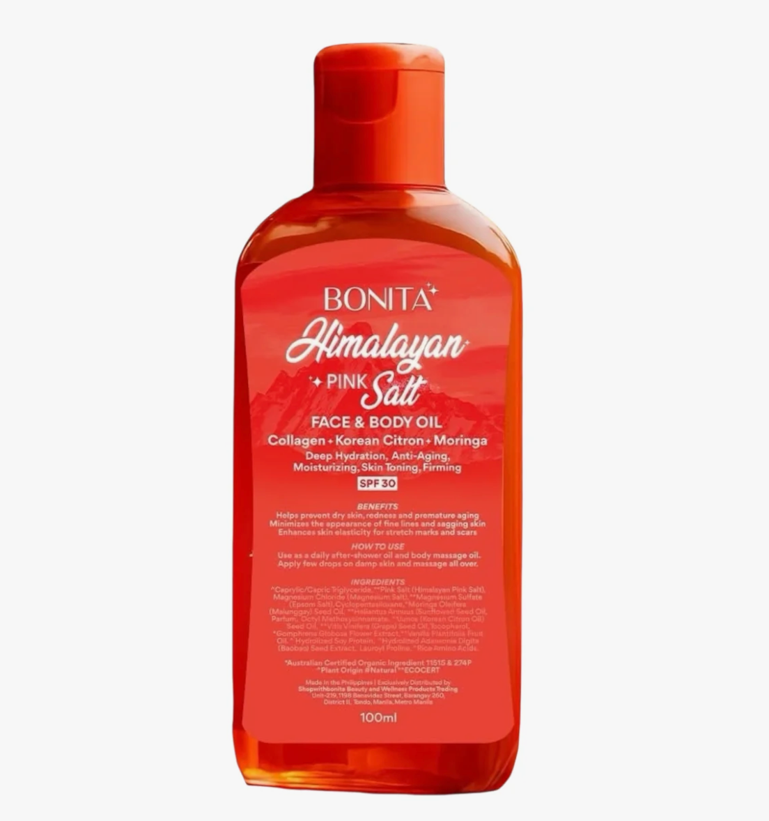 Bonita Himalayan Pink Salt Face & Body Oil SPF 30 100ml