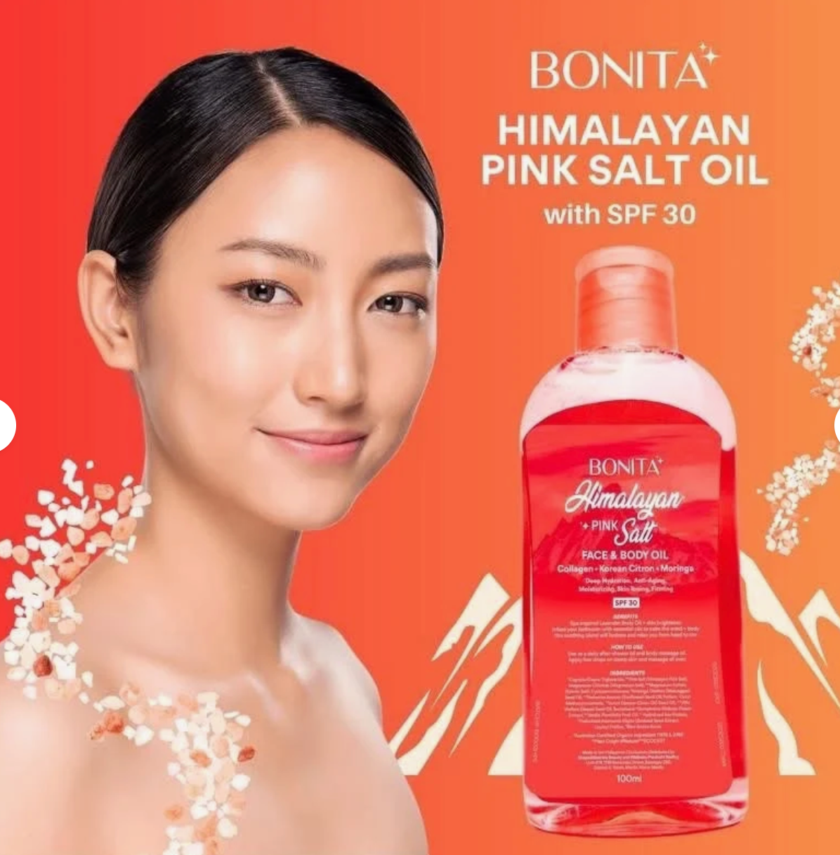 Bonita Himalayan Pink Salt Face & Body Oil SPF 30 100ml