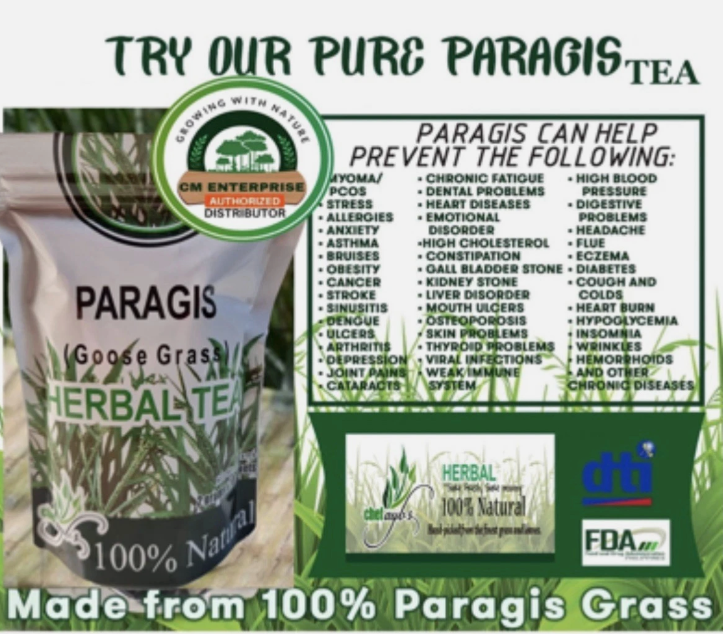 Chef Aybs Paragis with Moringa and Guyabano Tea - 20 Sachets (1.8g Each) - Nourishing Herbal Blend for Wellness Support