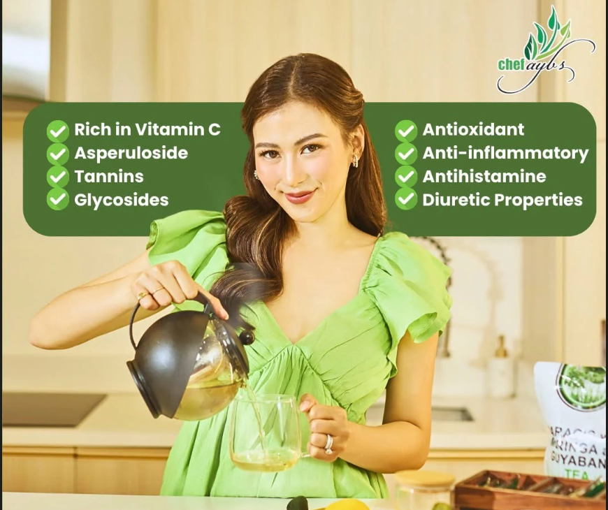 Chef Aybs Paragis with Moringa and Guyabano Tea - 20 Sachets (1.8g Each) - Nourishing Herbal Blend for Wellness Support