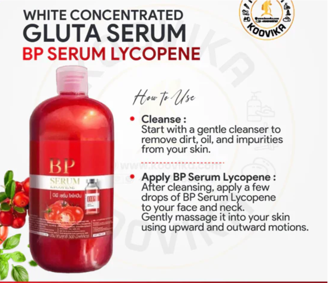 BP SERUM LYCOPENE Collagen Arbutin HYA Tomato Radiant 500ml