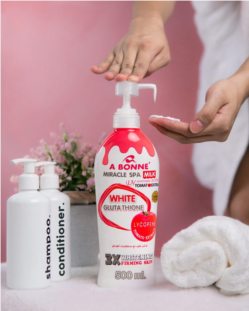 A Bonne MIRACLE Spa Milk Whitening Lotion Tomato Extract, 500ml
