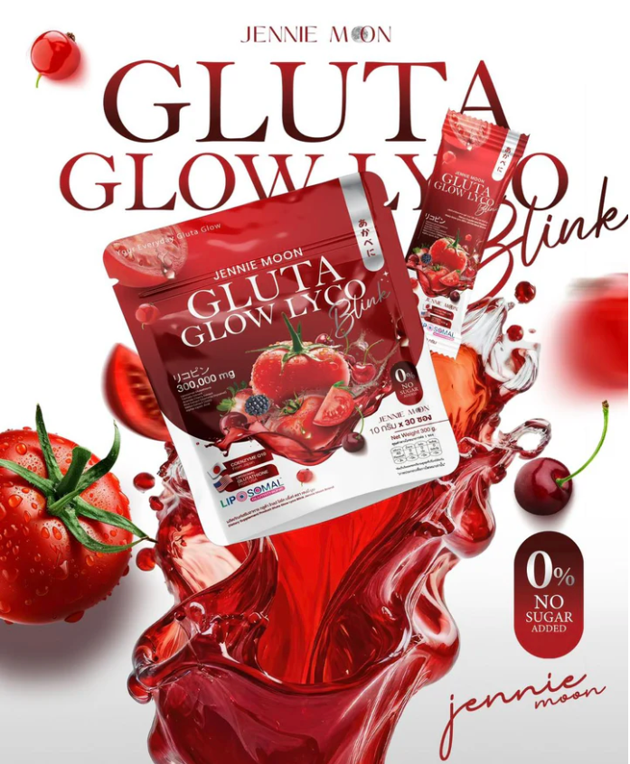 Jennie Moon Gluta Glow Lyco Blink – Daily Antioxidant Glow Drink 30 sachets