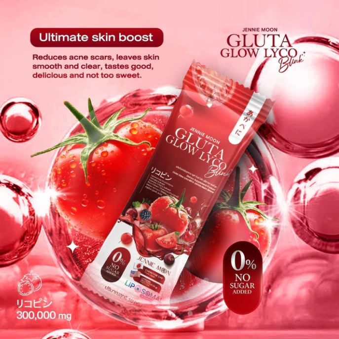 Jennie Moon Gluta Glow Lyco Blink – Daily Antioxidant Glow Drink 30 sachets