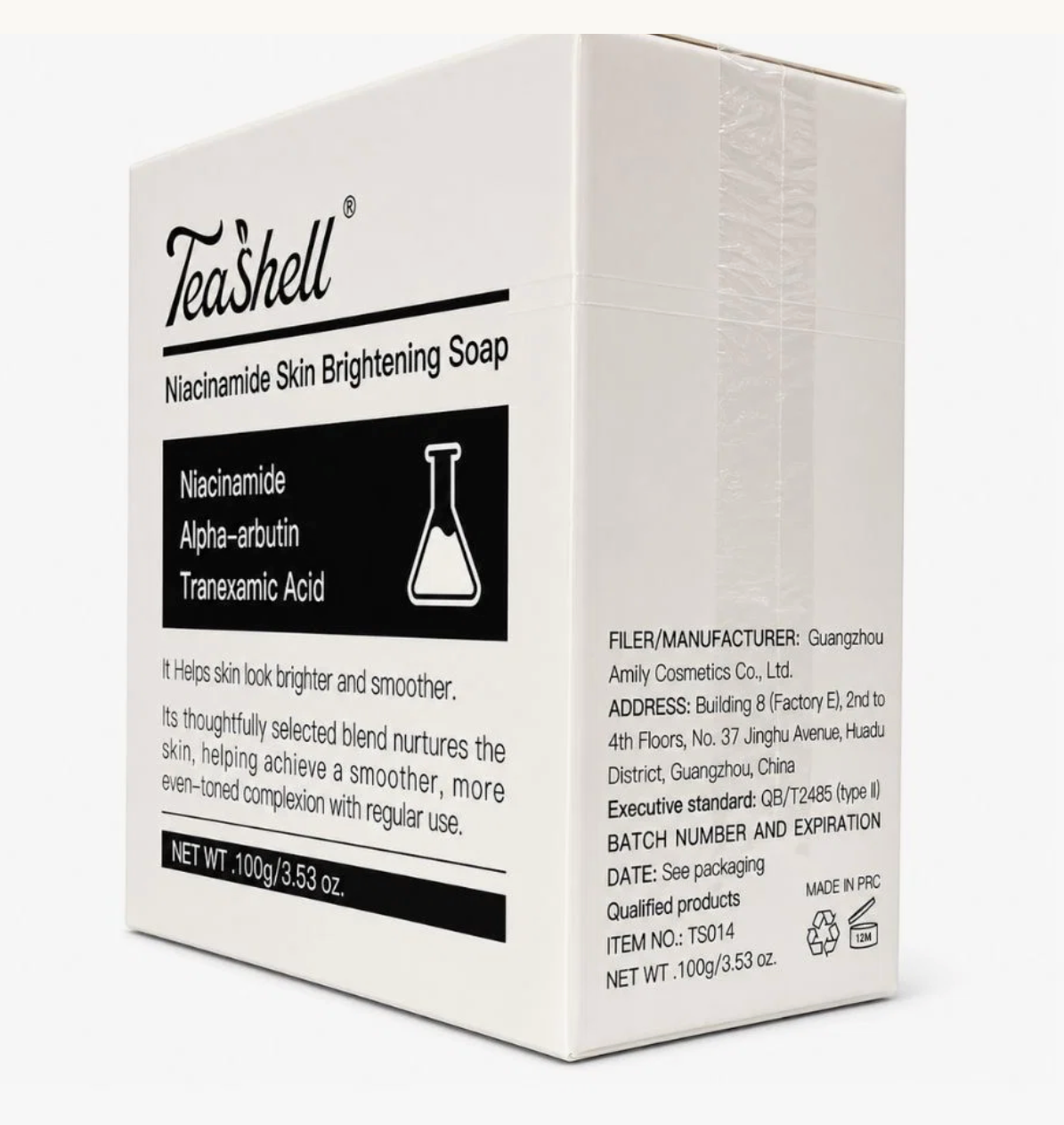Tea Shell Niacinamide + Alpha Arbutin Cleansing Soap, 100g