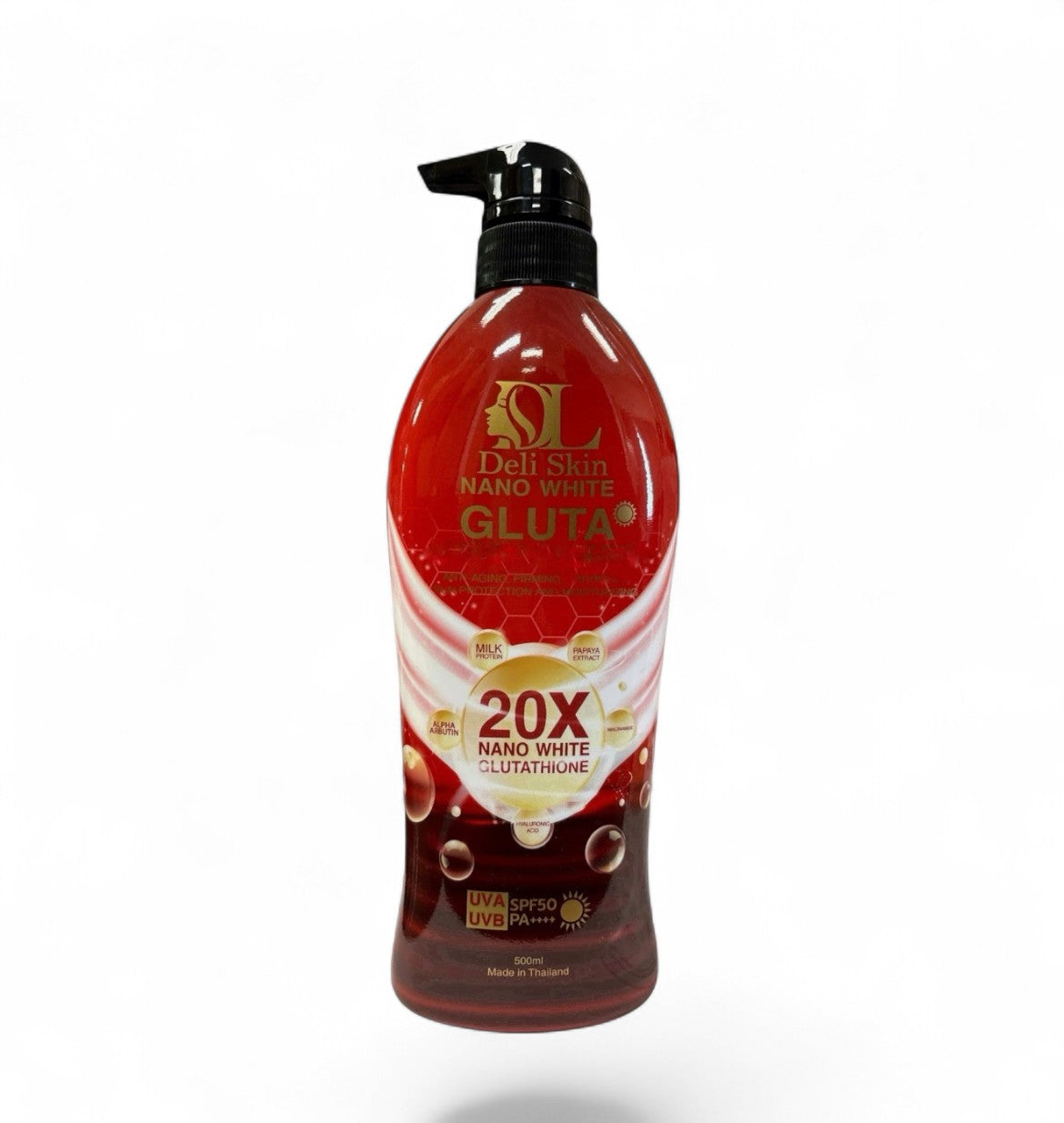 Deli Skin Nano White Gluta Lotion + Soap Bundle for Cleansing, Hydration, Moisturizing, and Skin Tone Enhancement