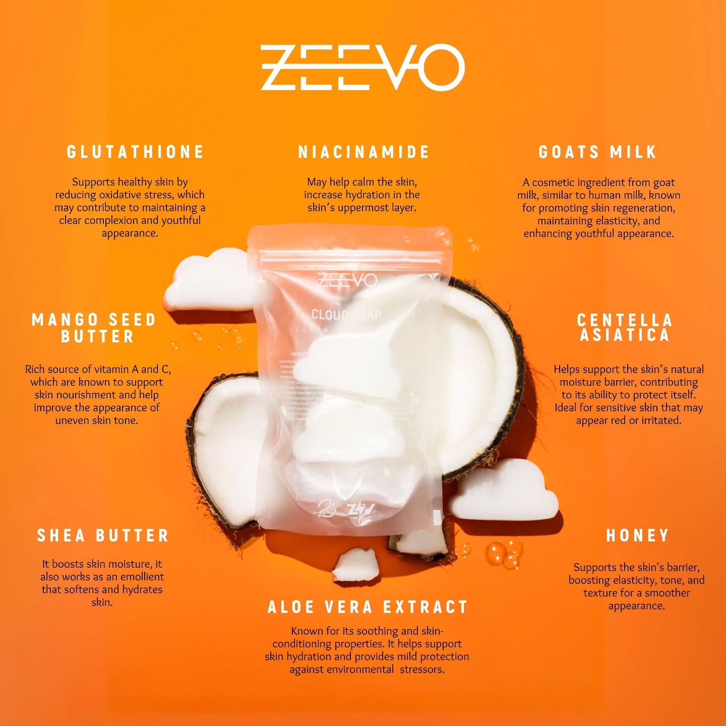 ZEEVO Cloud Soap – Hydrating & Brightening Soap